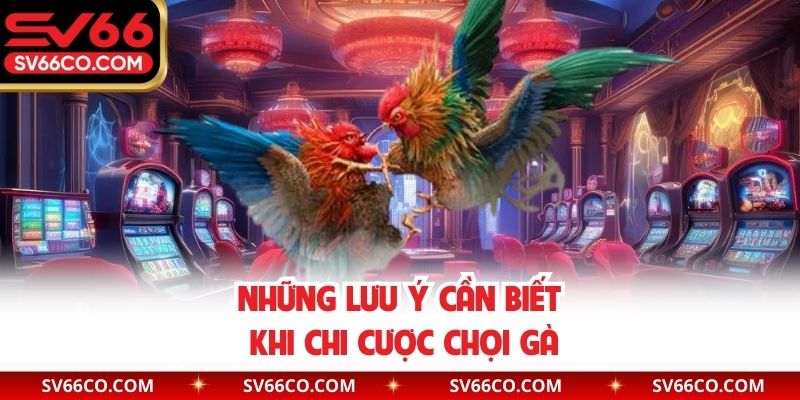 Những lưu ý cần biết khi chi cược chọi gà